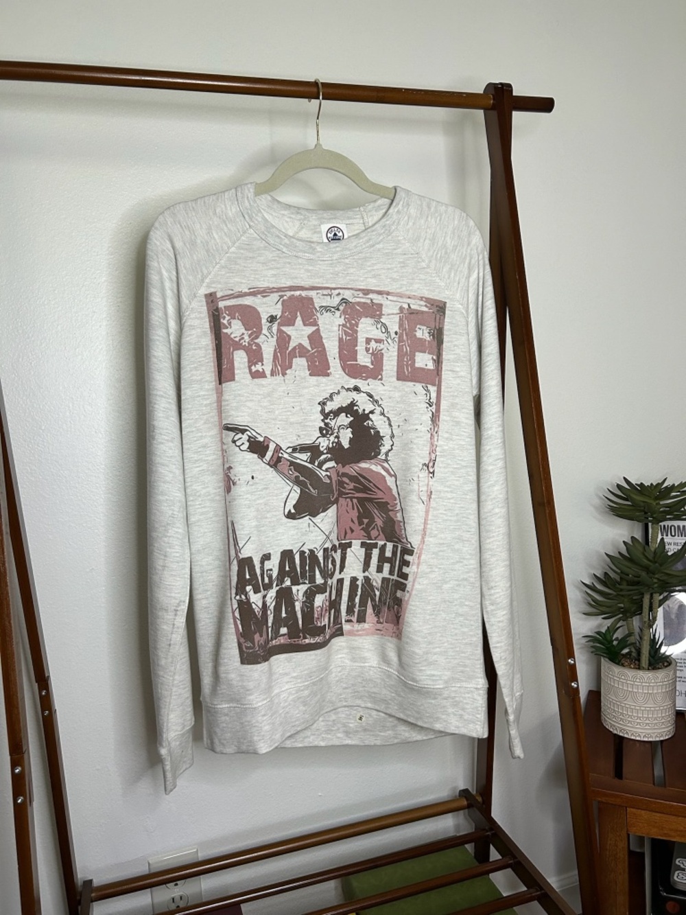 00s Rage Against The Machine Delta Fleece Grey Crewneck Size Medium